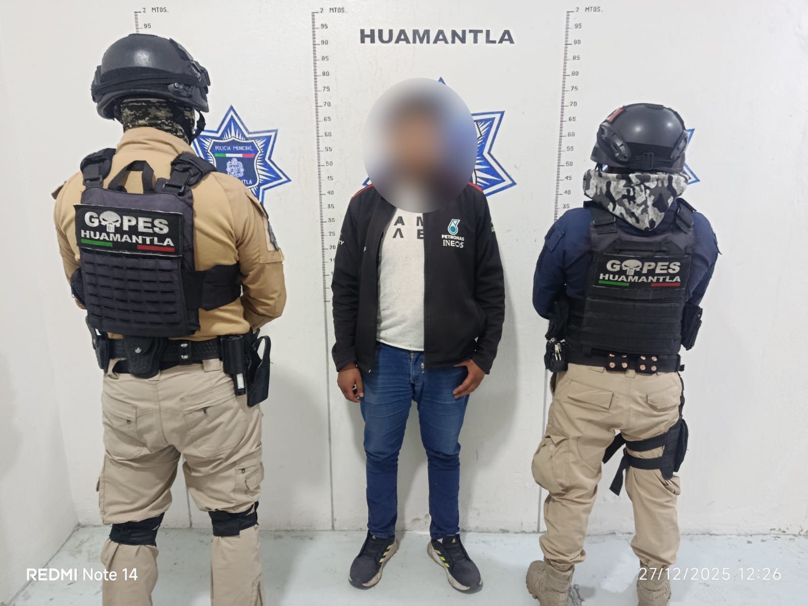 Asegura Seguridad Pública motocicleta con reporte de robo en Huamantla